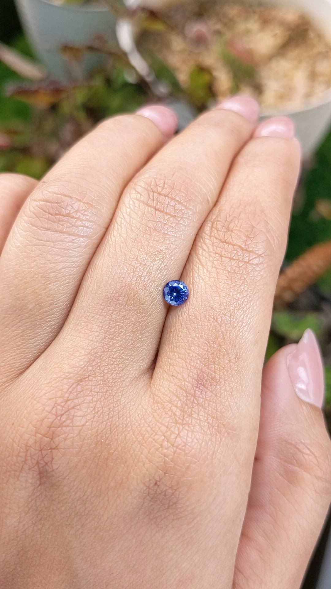 0.48 Ct. Blue Sapphire from Ceylon (Sri Lanka) Size Video