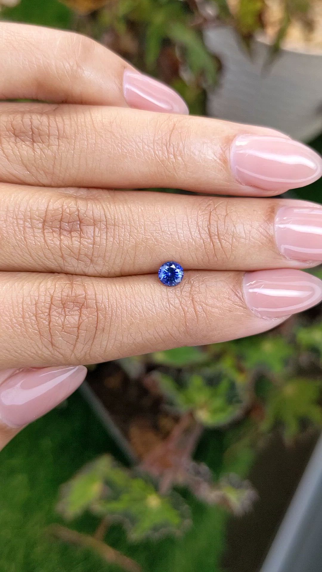 0.48 Ct. Blue Sapphire from Ceylon (Sri Lanka) Size Video