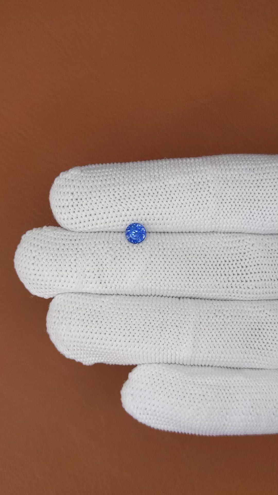 0.53 Ct. Blue Sapphire from Ceylon (Sri Lanka) Size Video