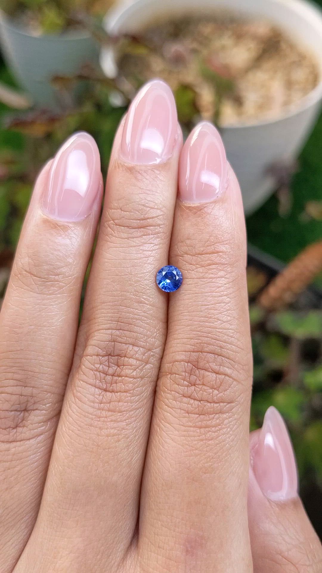 0.53 Ct. Blue Sapphire from Ceylon (Sri Lanka) Size Video