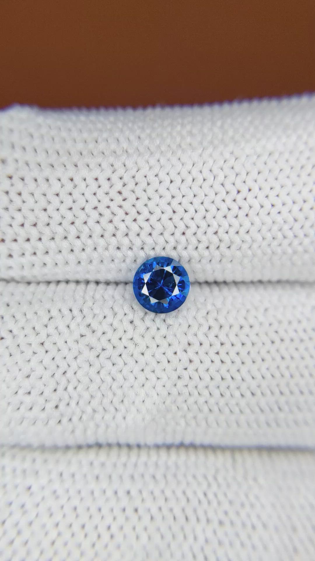 0.64 Ct. Blue Sapphire from Ceylon (Sri Lanka) Size Video