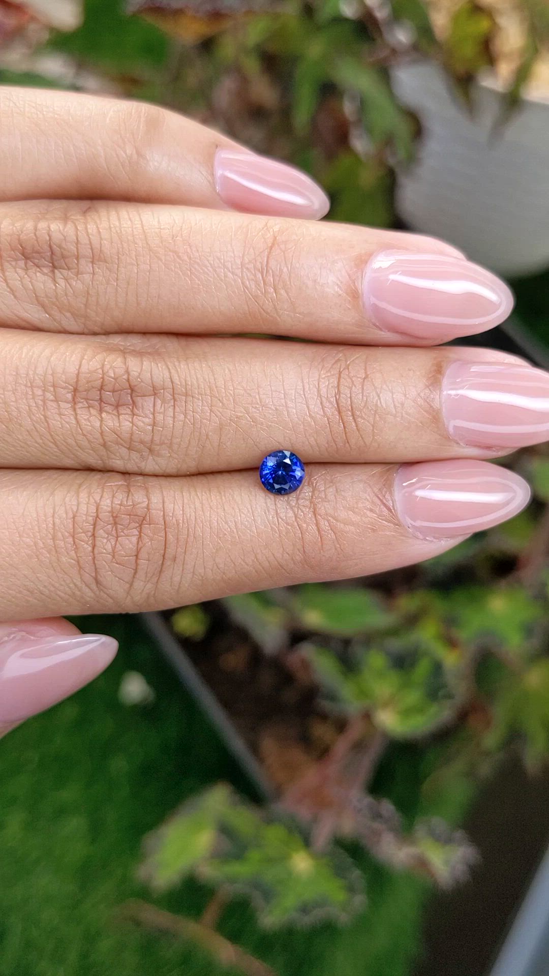 0.64 Ct. Blue Sapphire from Ceylon (Sri Lanka) Size Video