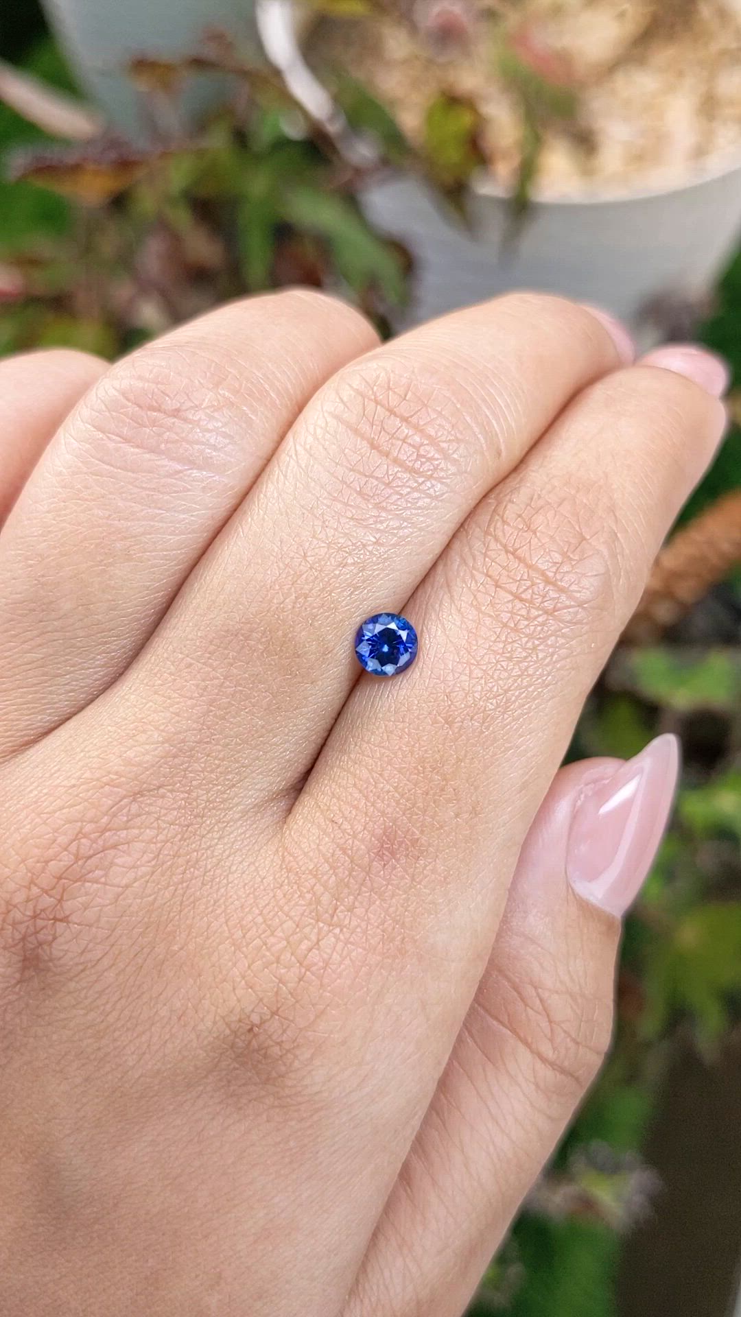 0.64 Ct. Blue Sapphire from Ceylon (Sri Lanka) Size Video