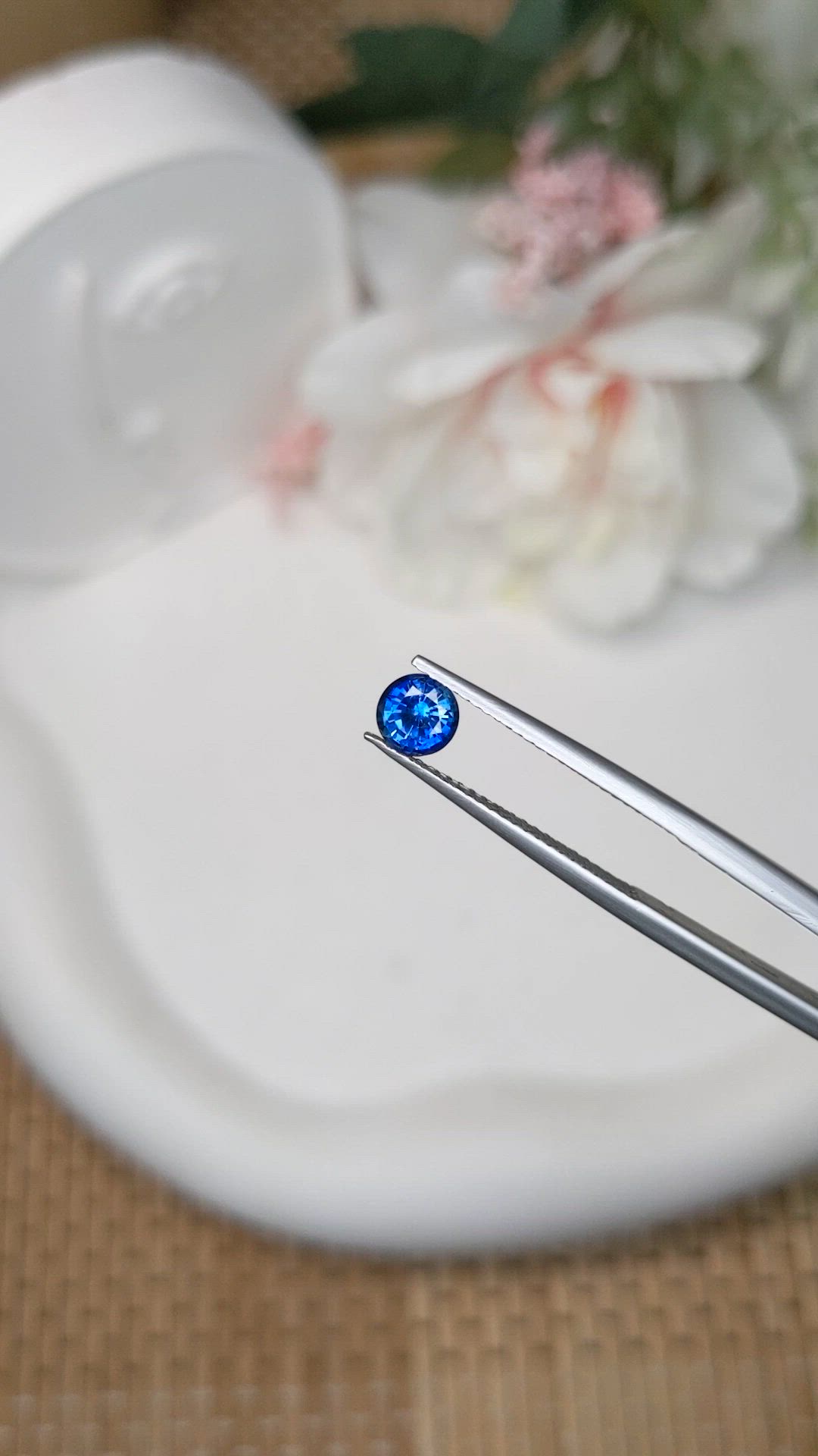 0.64 Ct. Blue Sapphire from Ceylon (Sri Lanka) Size Video