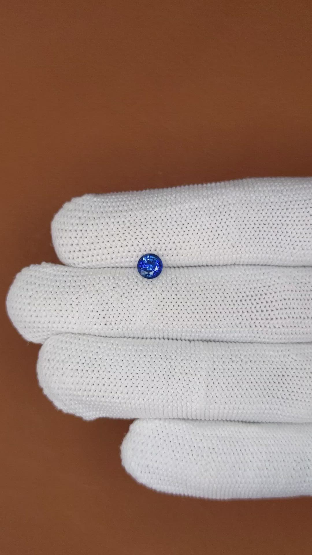0.64 Ct. Blue Sapphire from Ceylon (Sri Lanka) Size Video