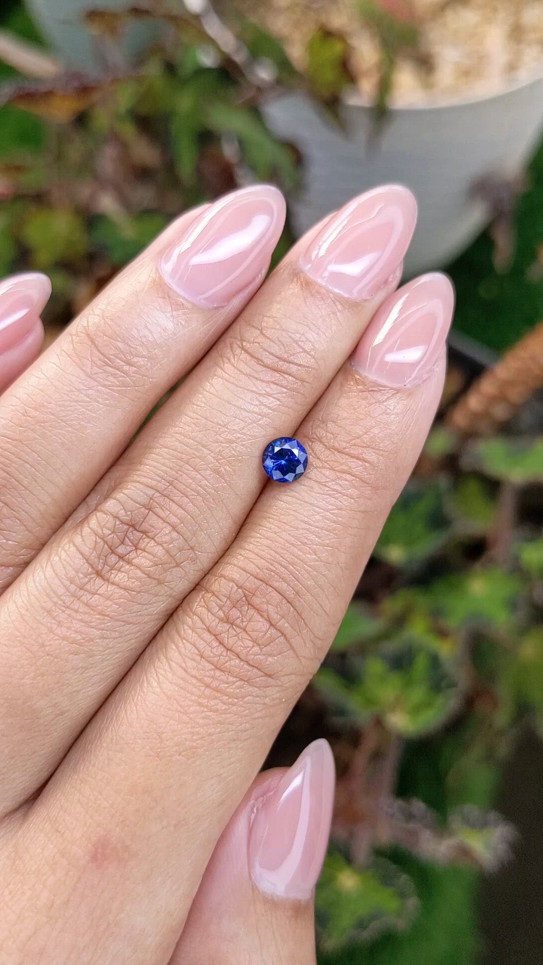 0.64 Ct. Blue Sapphire from Ceylon (Sri Lanka) Size Video