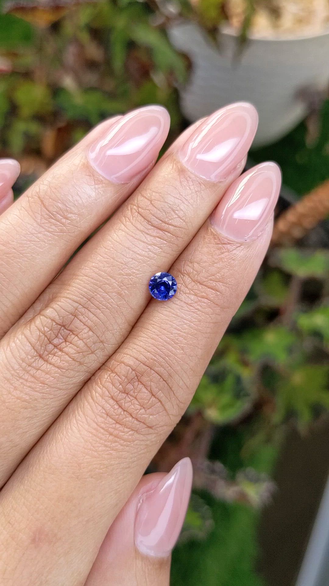 0.54 Ct. Blue Sapphire from Ceylon (Sri Lanka) Size Video