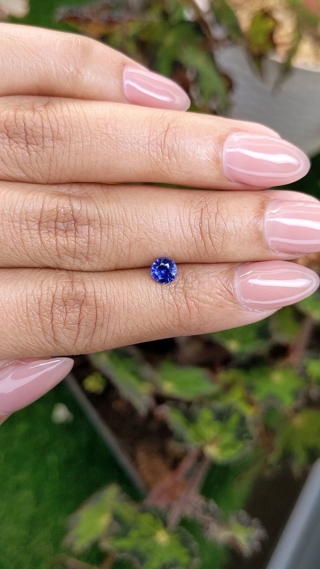 0.54 Ct. Blue Sapphire from Ceylon (Sri Lanka) Size Video