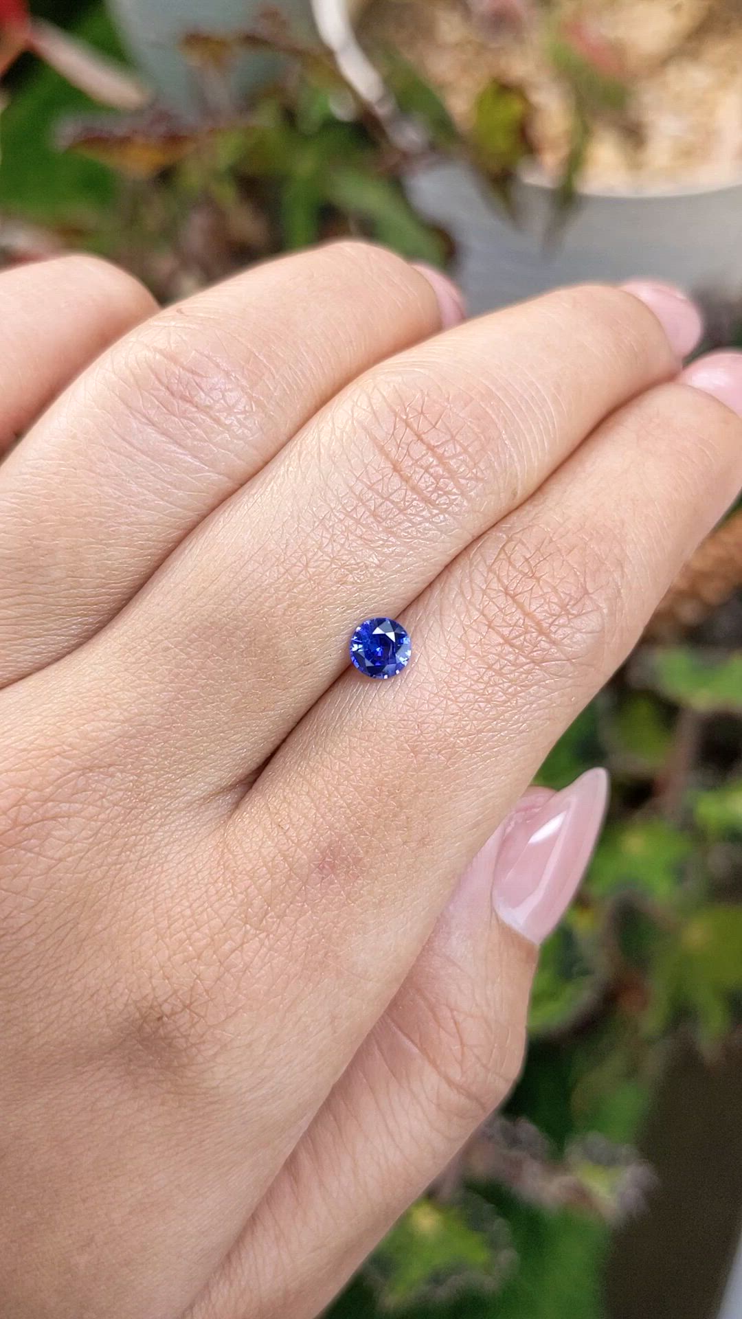 0.54 Ct. Blue Sapphire from Ceylon (Sri Lanka) Size Video