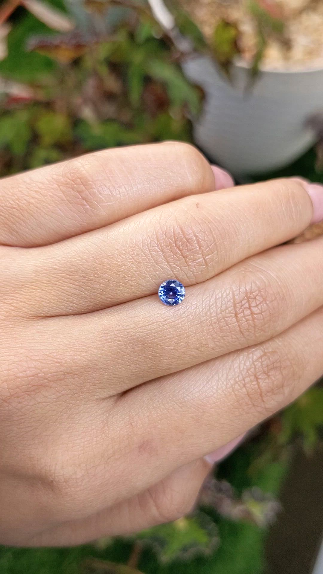 0.54 Ct. Blue Sapphire from Ceylon (Sri Lanka) Size Video