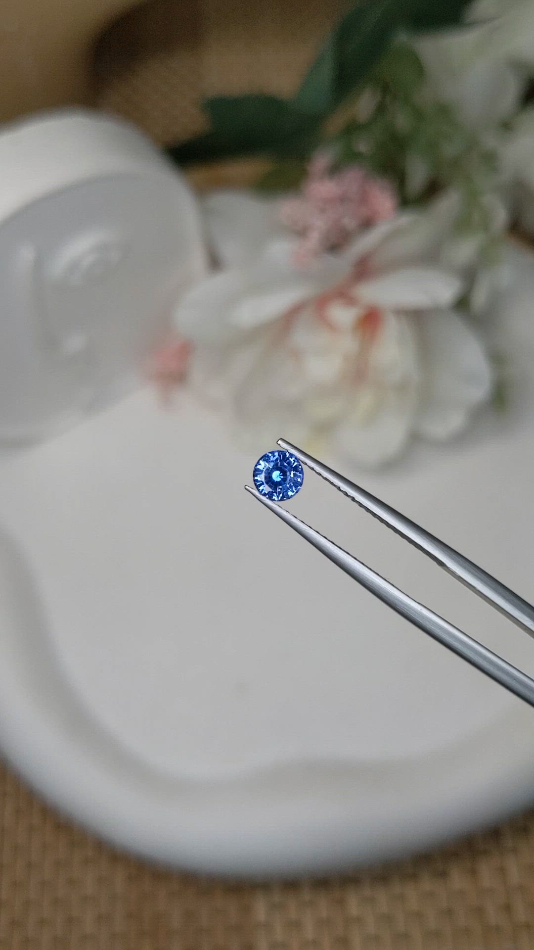 0.54 Ct. Blue Sapphire from Ceylon (Sri Lanka) Size Video