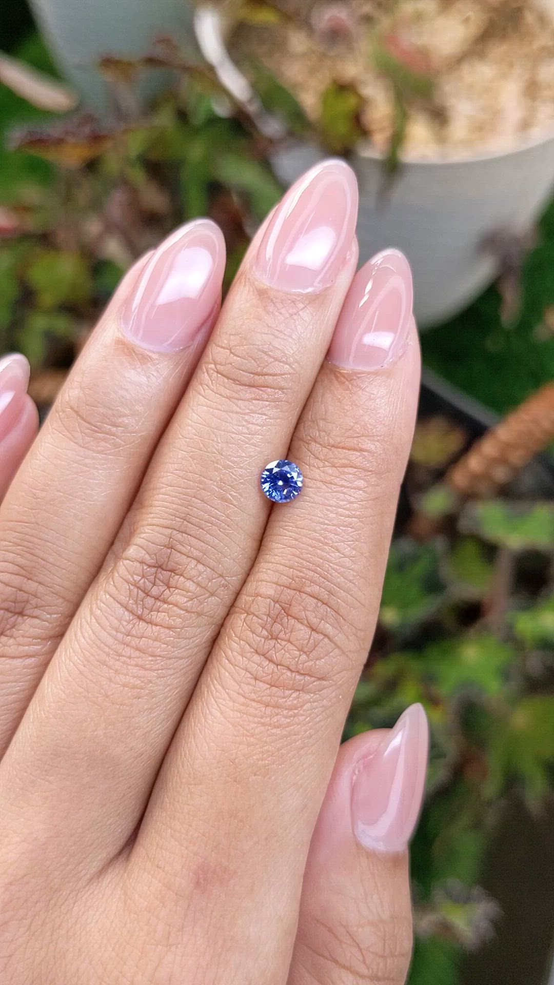 0.54 Ct. Blue Sapphire from Ceylon (Sri Lanka) Size Video