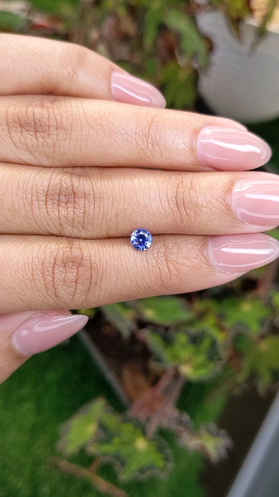 0.54 Ct. Blue Sapphire from Ceylon (Sri Lanka) Size Video