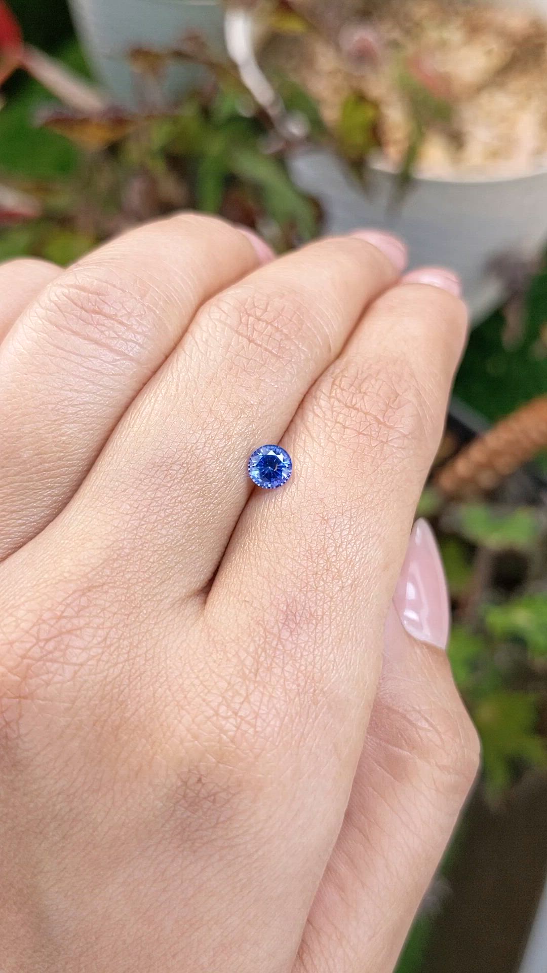 0.59 Ct. Blue Sapphire from Ceylon (Sri Lanka) Size Video