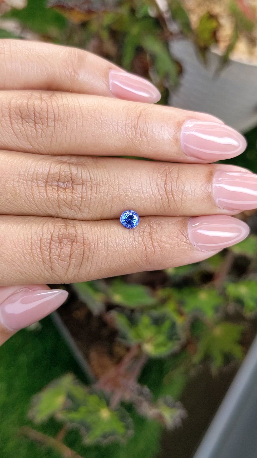 0.59 Ct. Blue Sapphire from Ceylon (Sri Lanka) Size Video