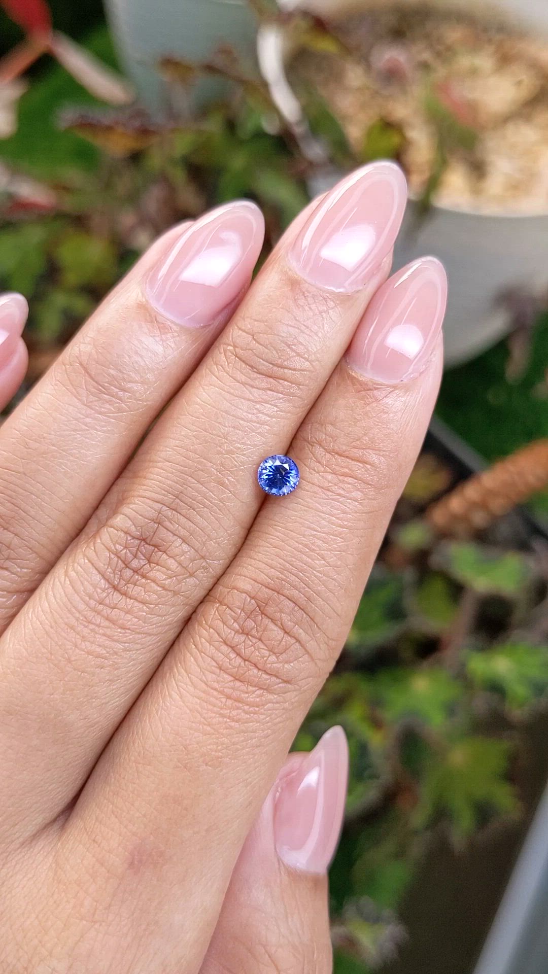 0.59 Ct. Blue Sapphire from Ceylon (Sri Lanka) Size Video