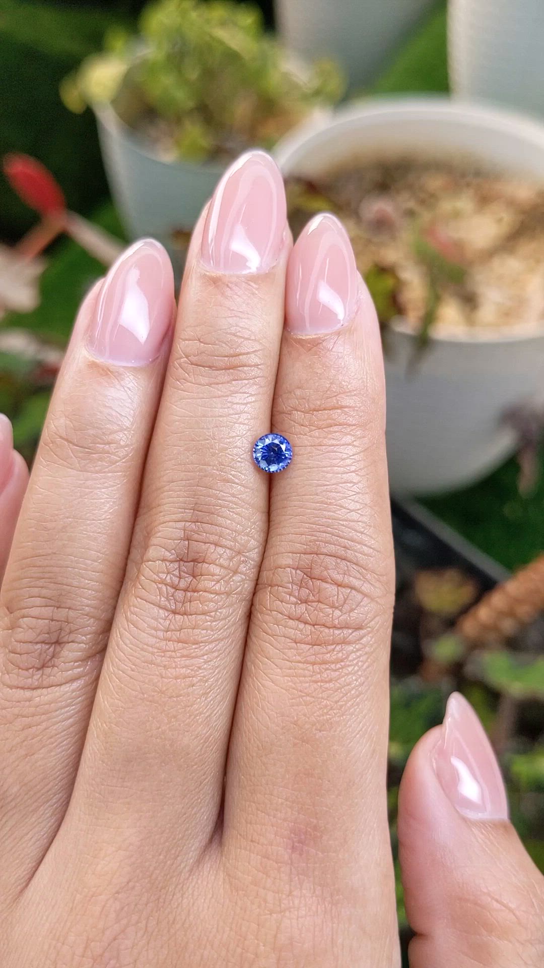0.59 Ct. Blue Sapphire from Ceylon (Sri Lanka) Size Video