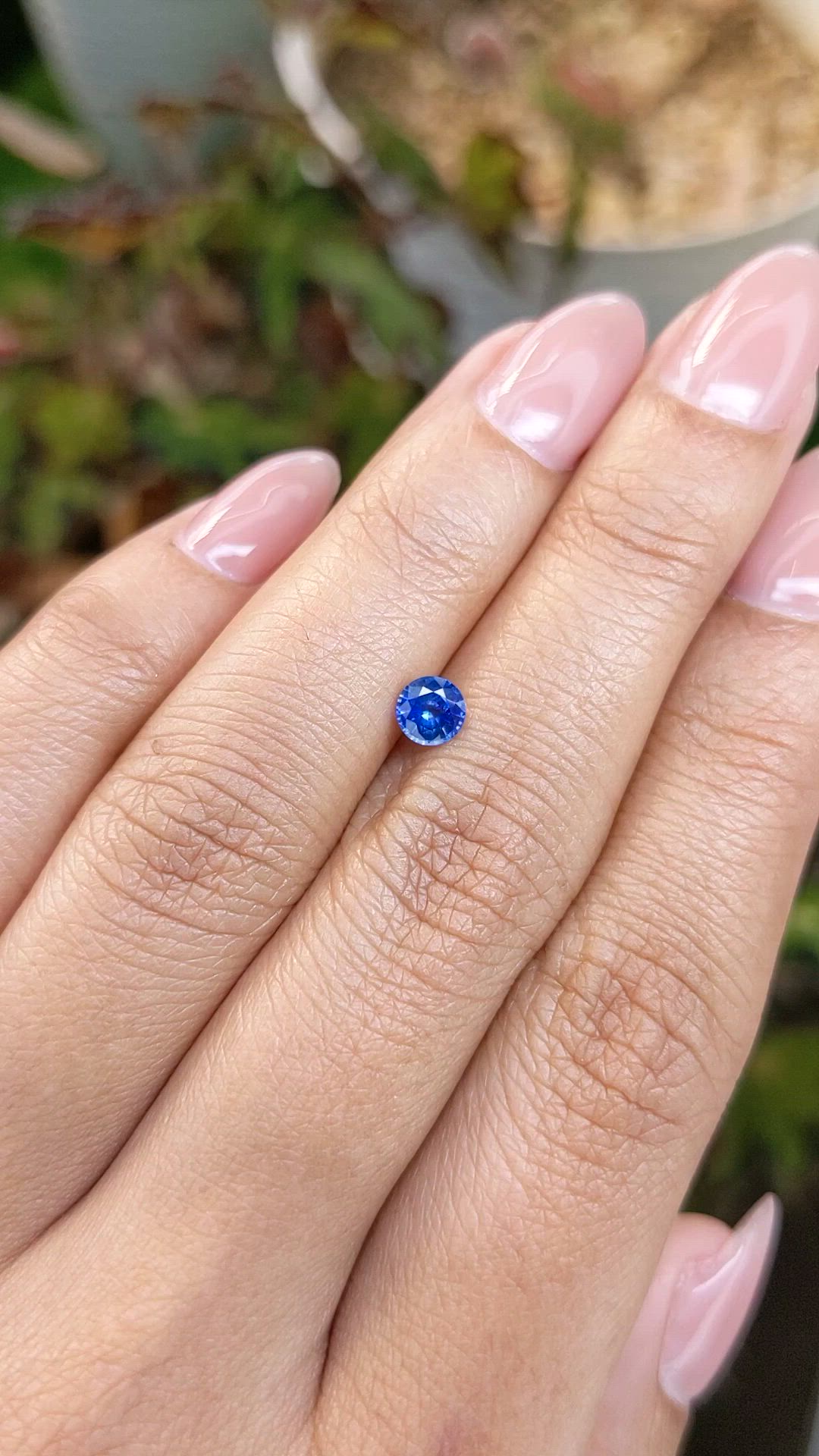 0.51 Ct. Blue Sapphire from Ceylon (Sri Lanka) Size Video