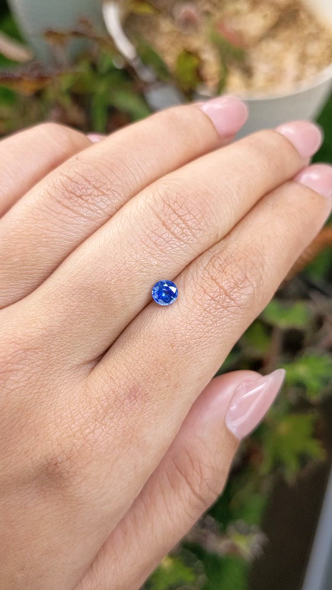 0.51 Ct. Blue Sapphire from Ceylon (Sri Lanka) Size Video