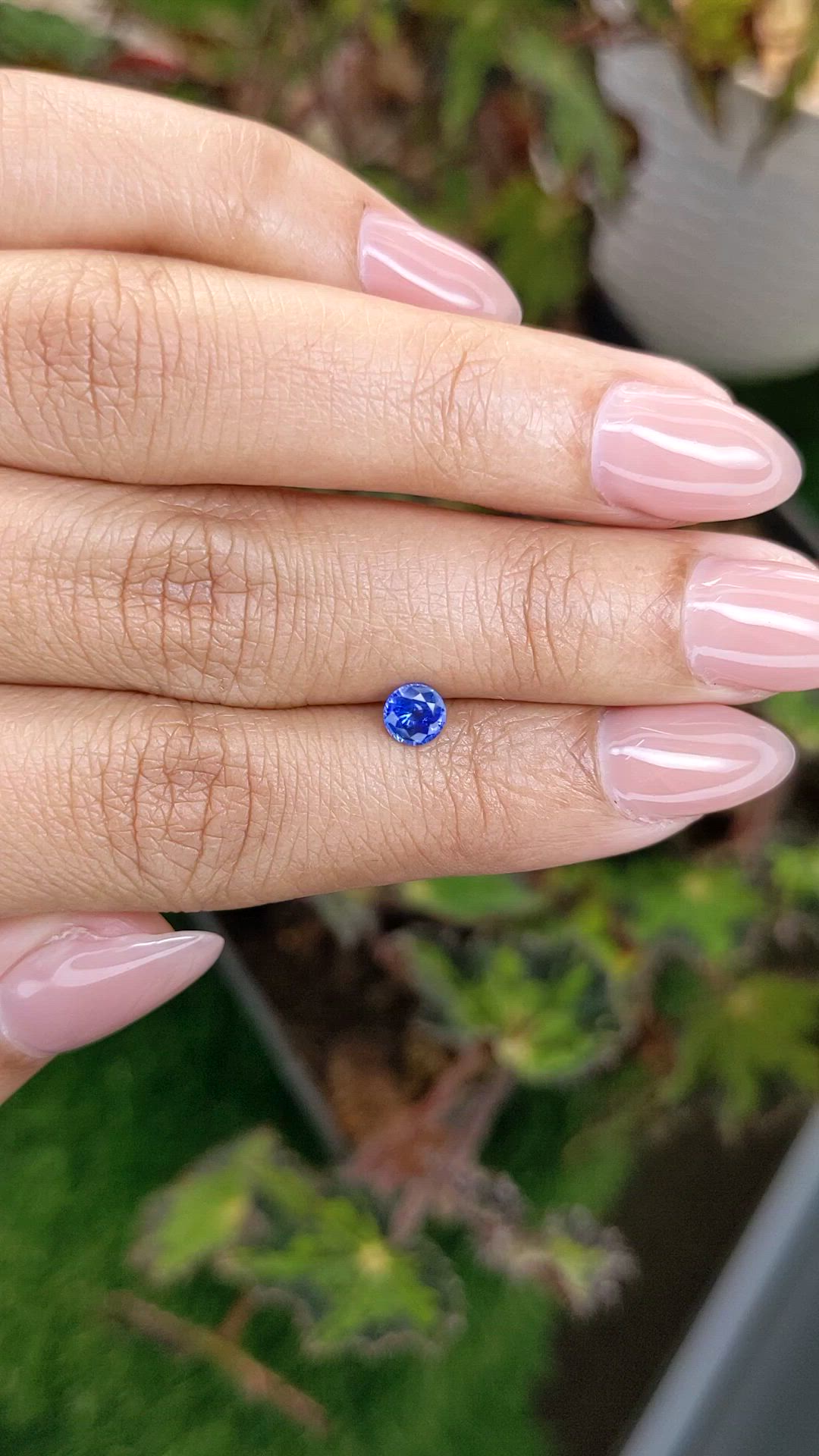 0.51 Ct. Blue Sapphire from Ceylon (Sri Lanka) Size Video