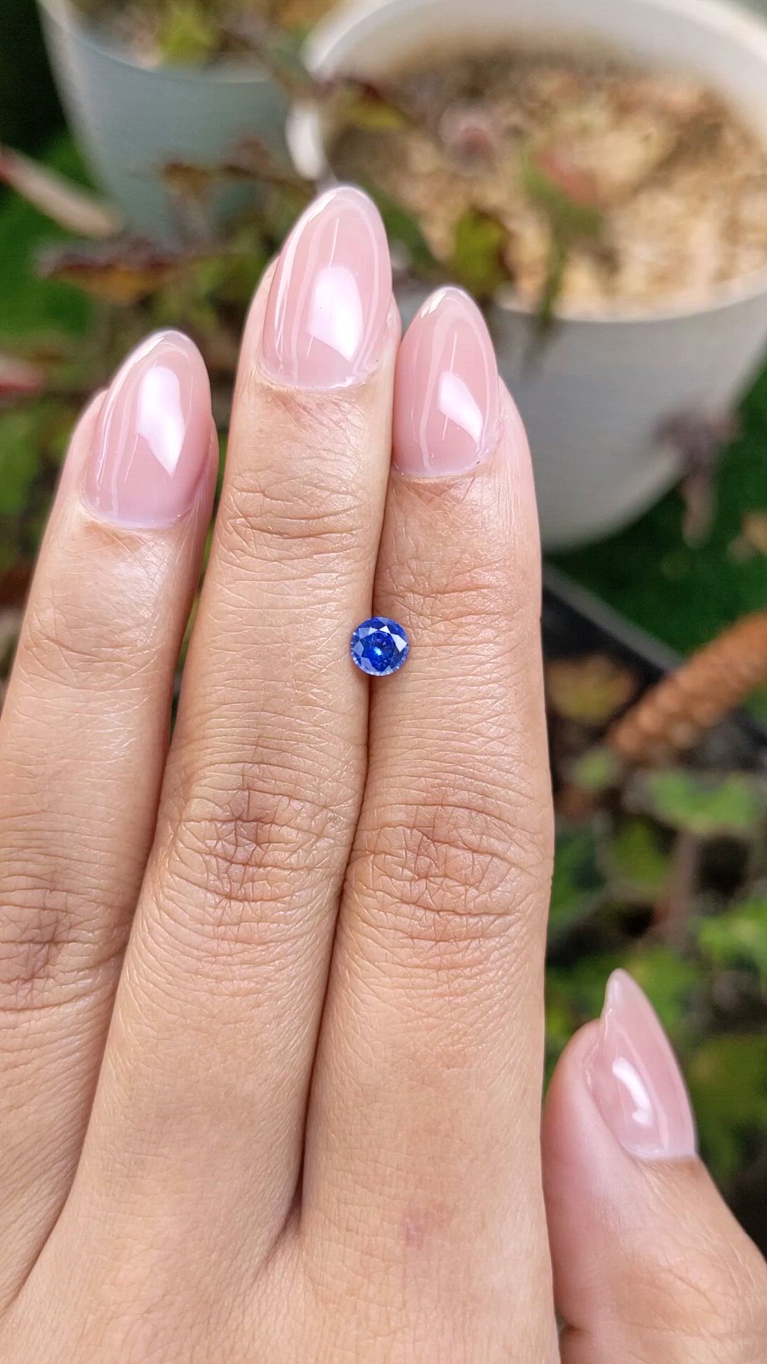 0.51 Ct. Blue Sapphire from Ceylon (Sri Lanka) Size Video