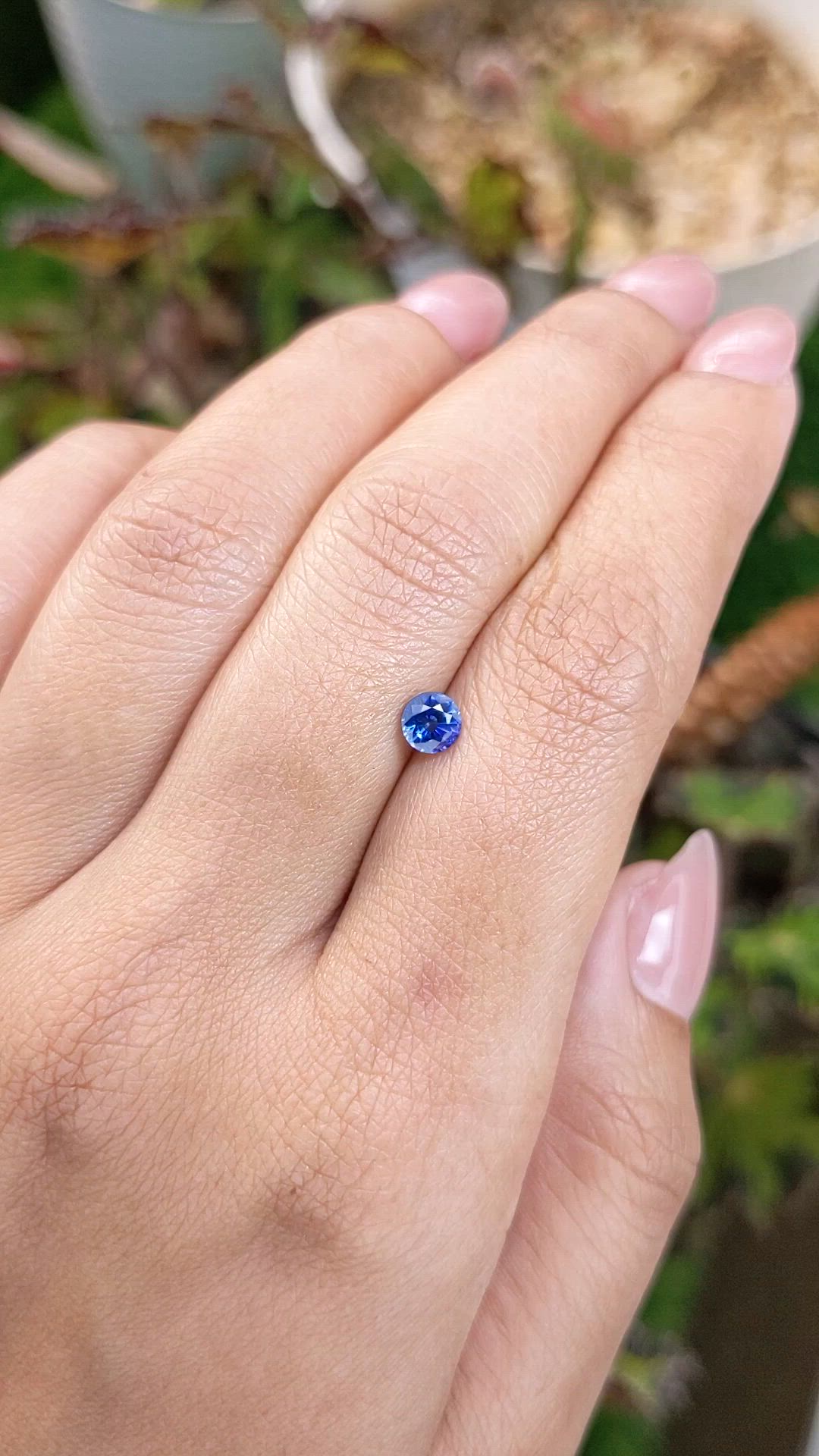0.52 Ct. Blue Sapphire from Ceylon (Sri Lanka) Size Video