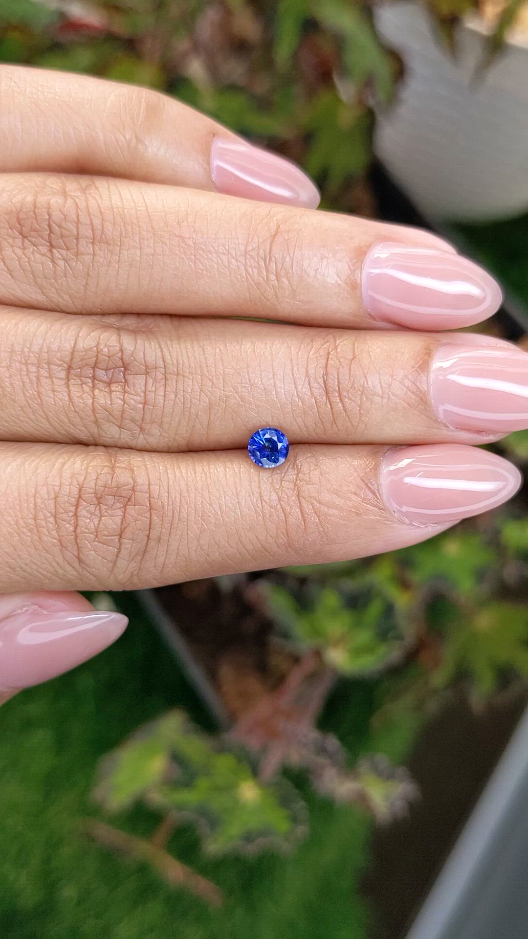 0.52 Ct. Blue Sapphire from Ceylon (Sri Lanka) Size Video