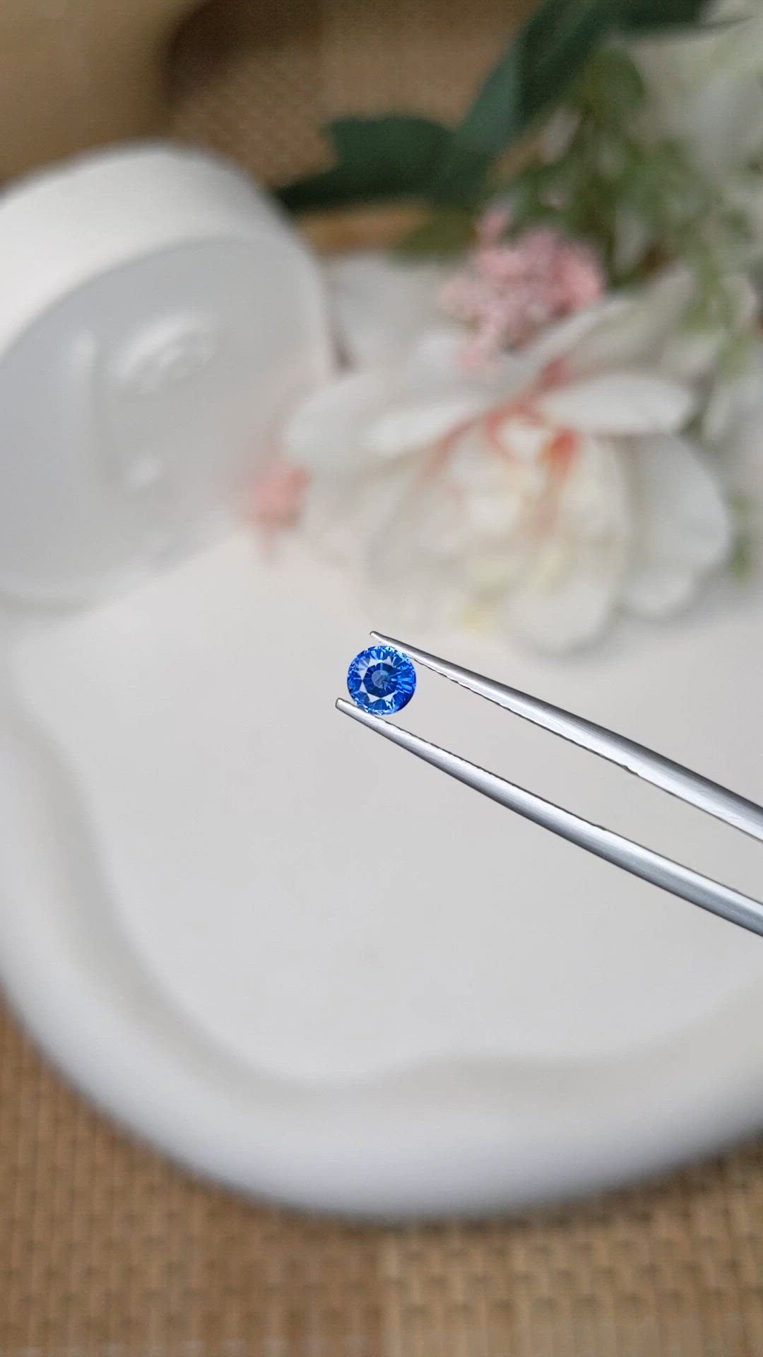 0.52 Ct. Blue Sapphire from Ceylon (Sri Lanka) Size Video
