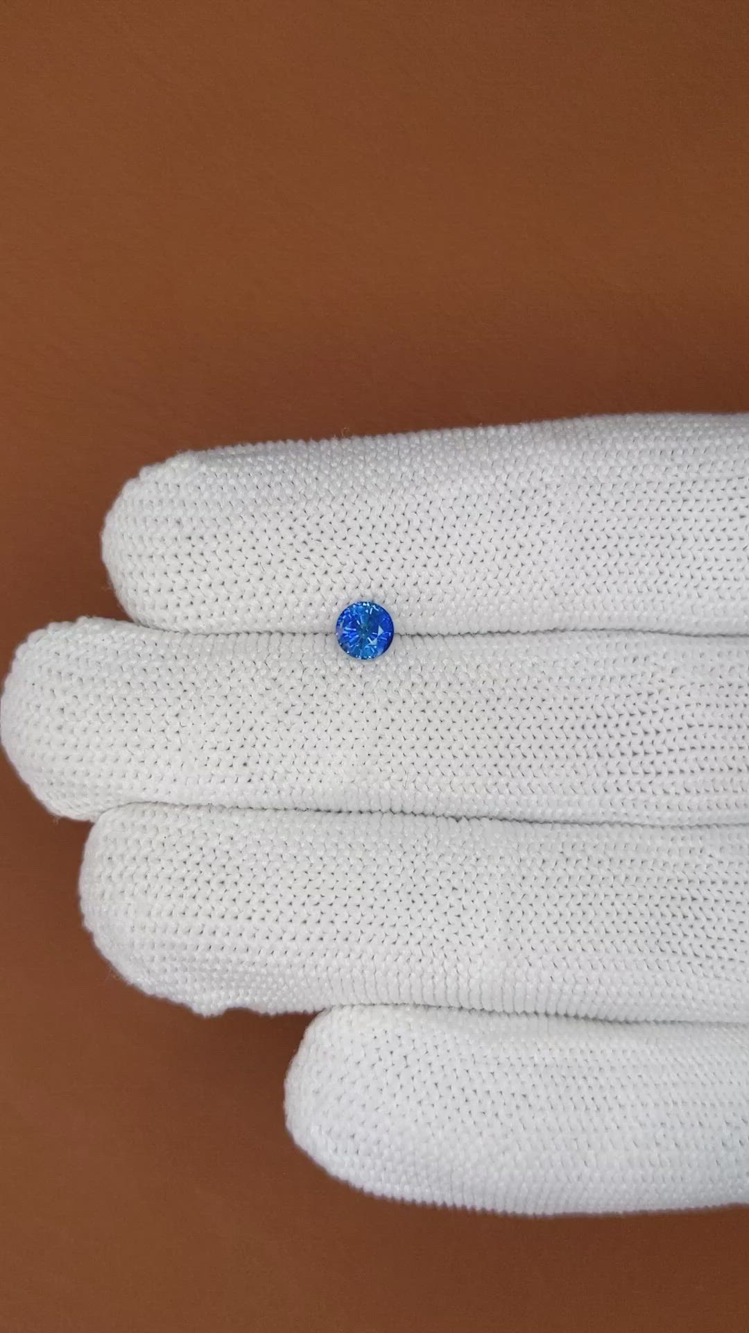 0.52 Ct. Blue Sapphire from Ceylon (Sri Lanka) Size Video