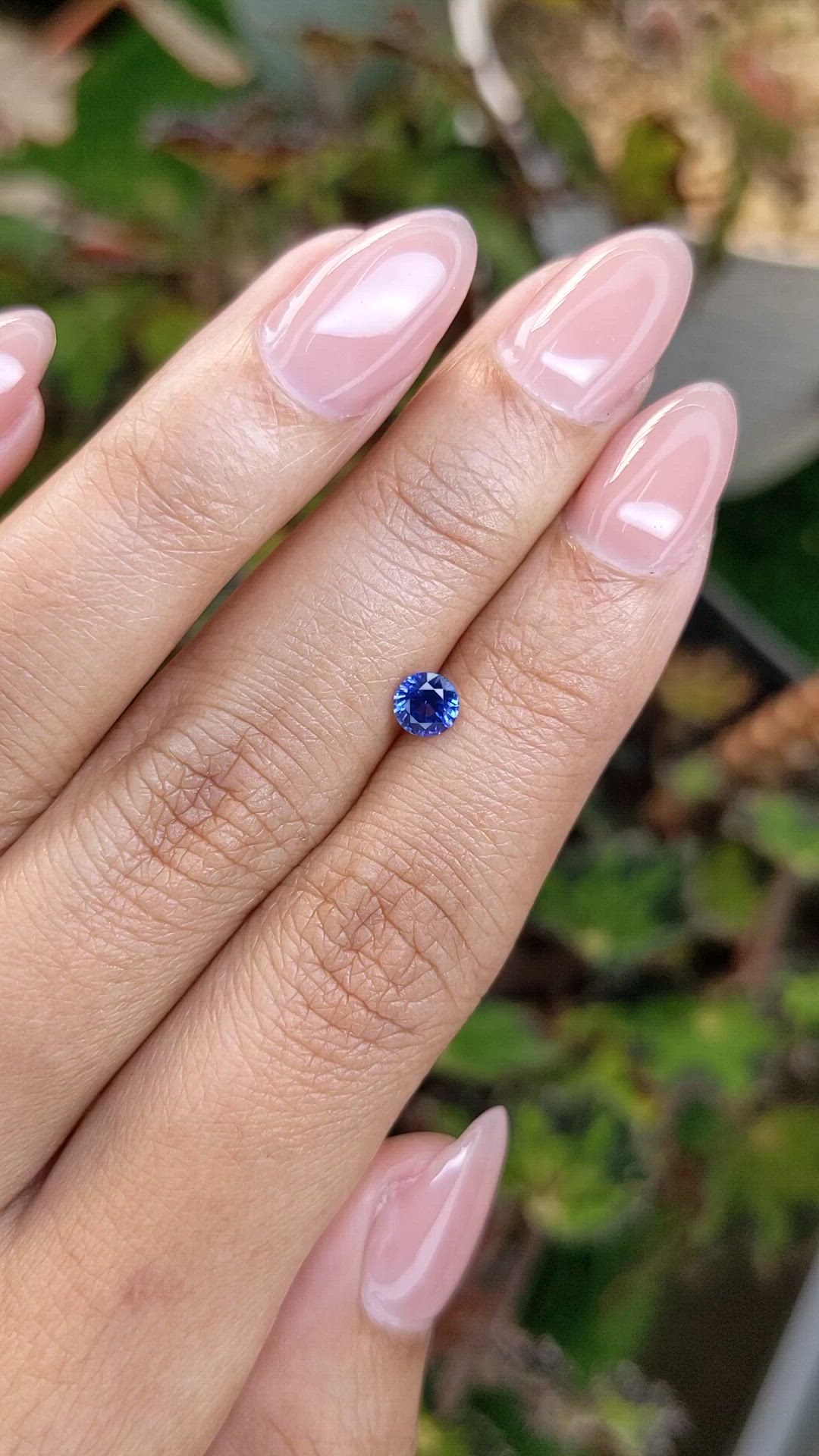 0.48 Ct. Blue Sapphire from Ceylon (Sri Lanka) Size Video