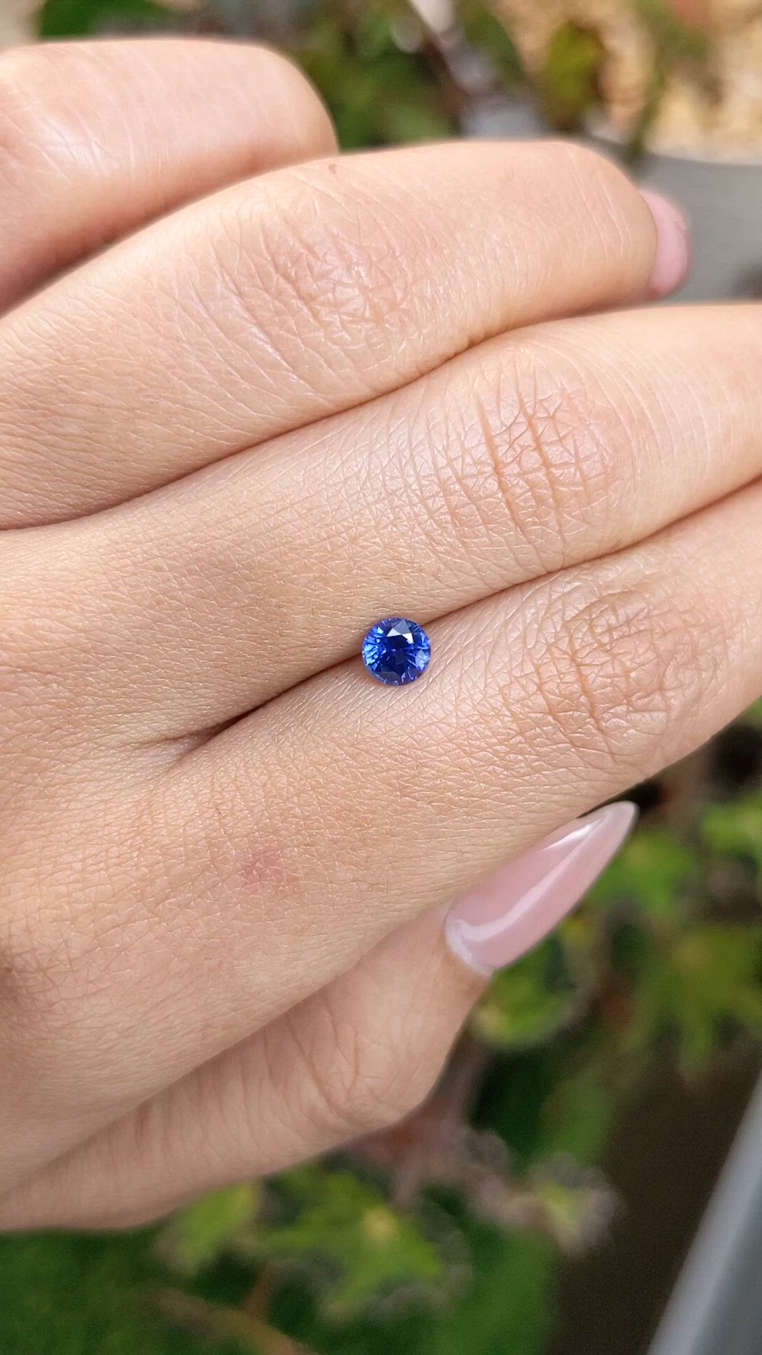0.48 Ct. Blue Sapphire from Ceylon (Sri Lanka) Size Video