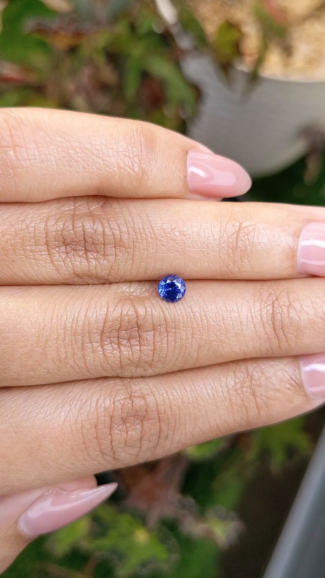 0.48 Ct. Blue Sapphire from Ceylon (Sri Lanka) Size Video