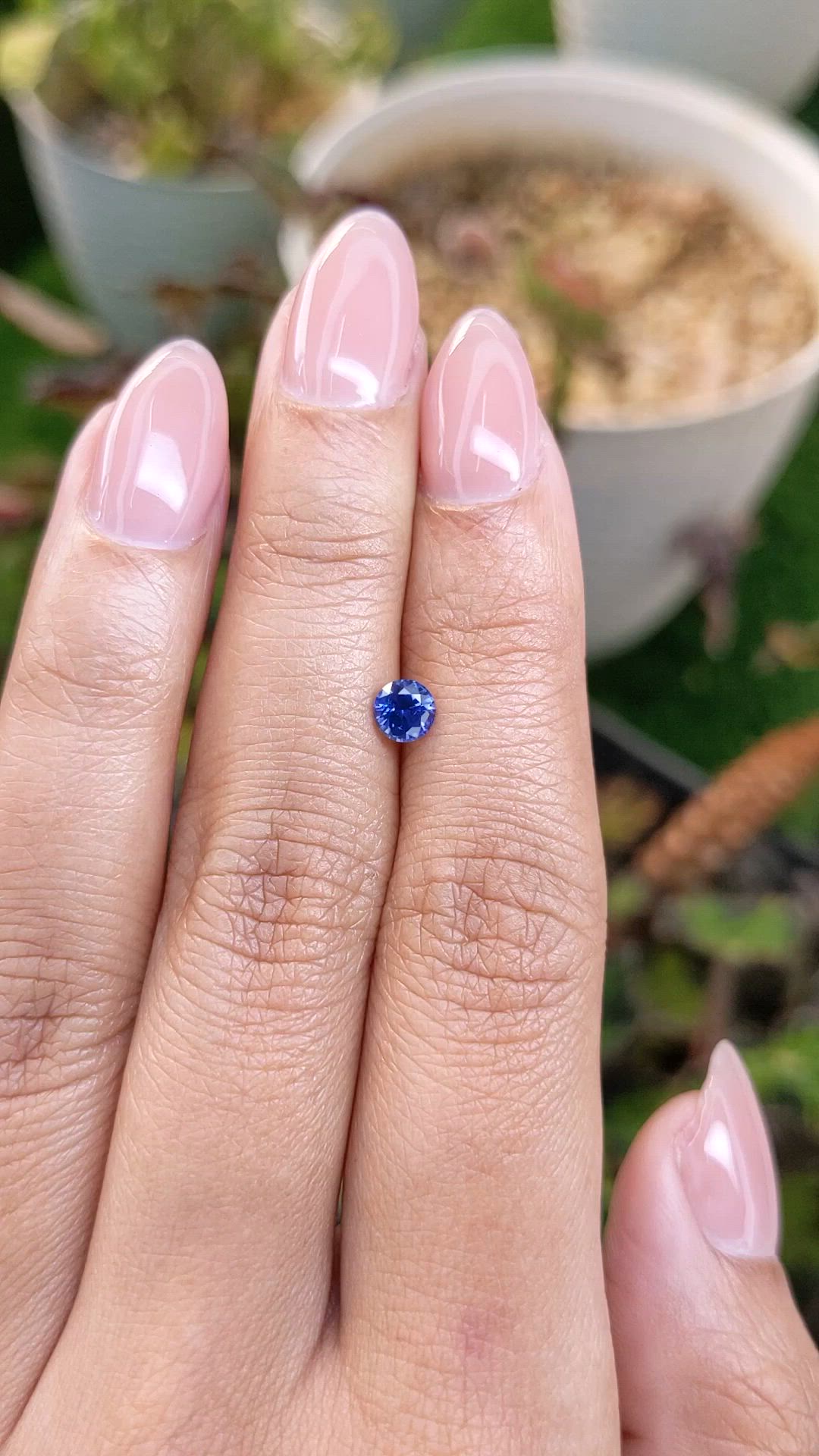 0.48 Ct. Blue Sapphire from Ceylon (Sri Lanka) Size Video