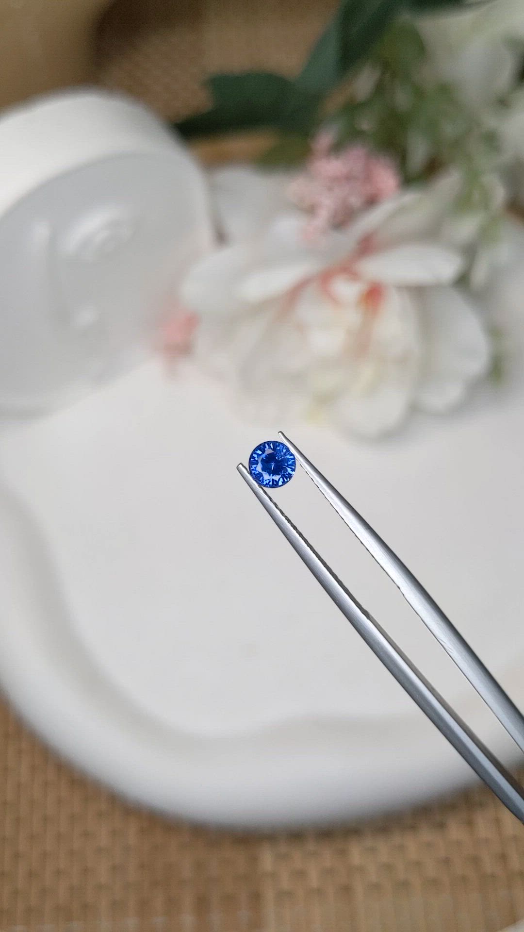 0.48 Ct. Blue Sapphire from Ceylon (Sri Lanka) Size Video