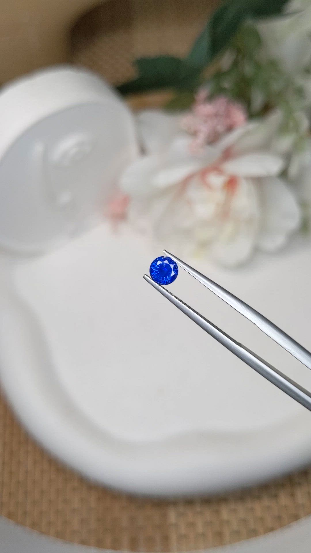 0.58 Ct. Blue Sapphire from Ceylon (Sri Lanka) Size Video