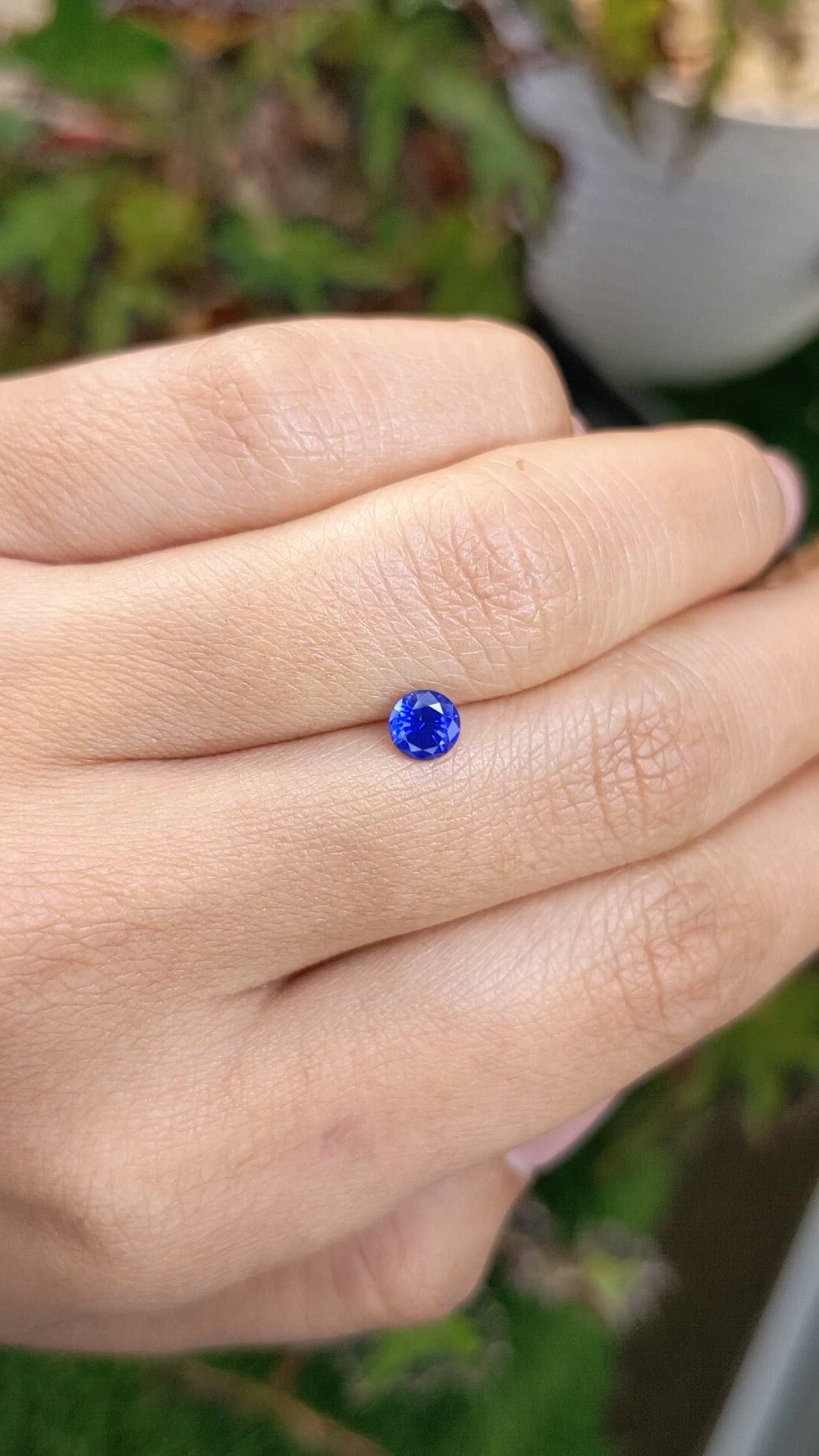 0.58 Ct. Blue Sapphire from Ceylon (Sri Lanka) Size Video