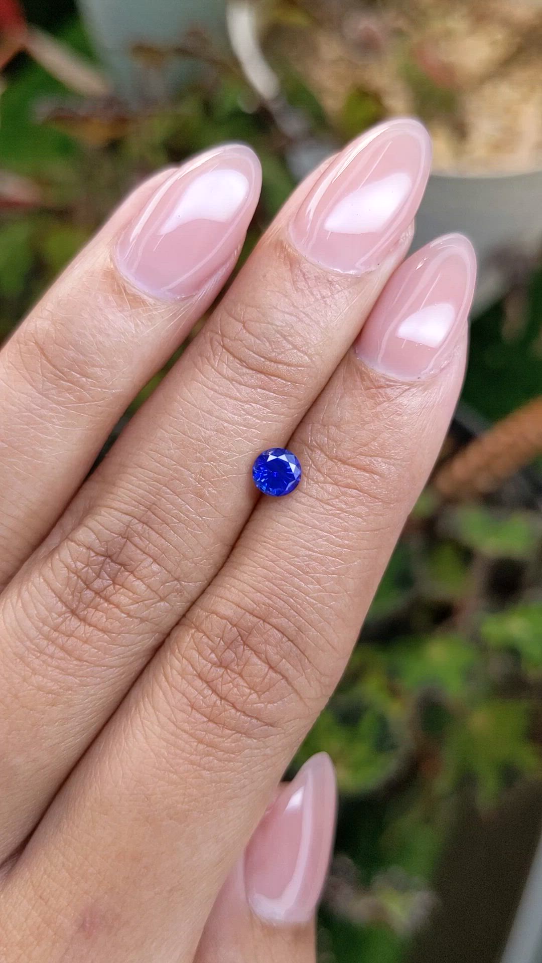 0.58 Ct. Blue Sapphire from Ceylon (Sri Lanka) Size Video