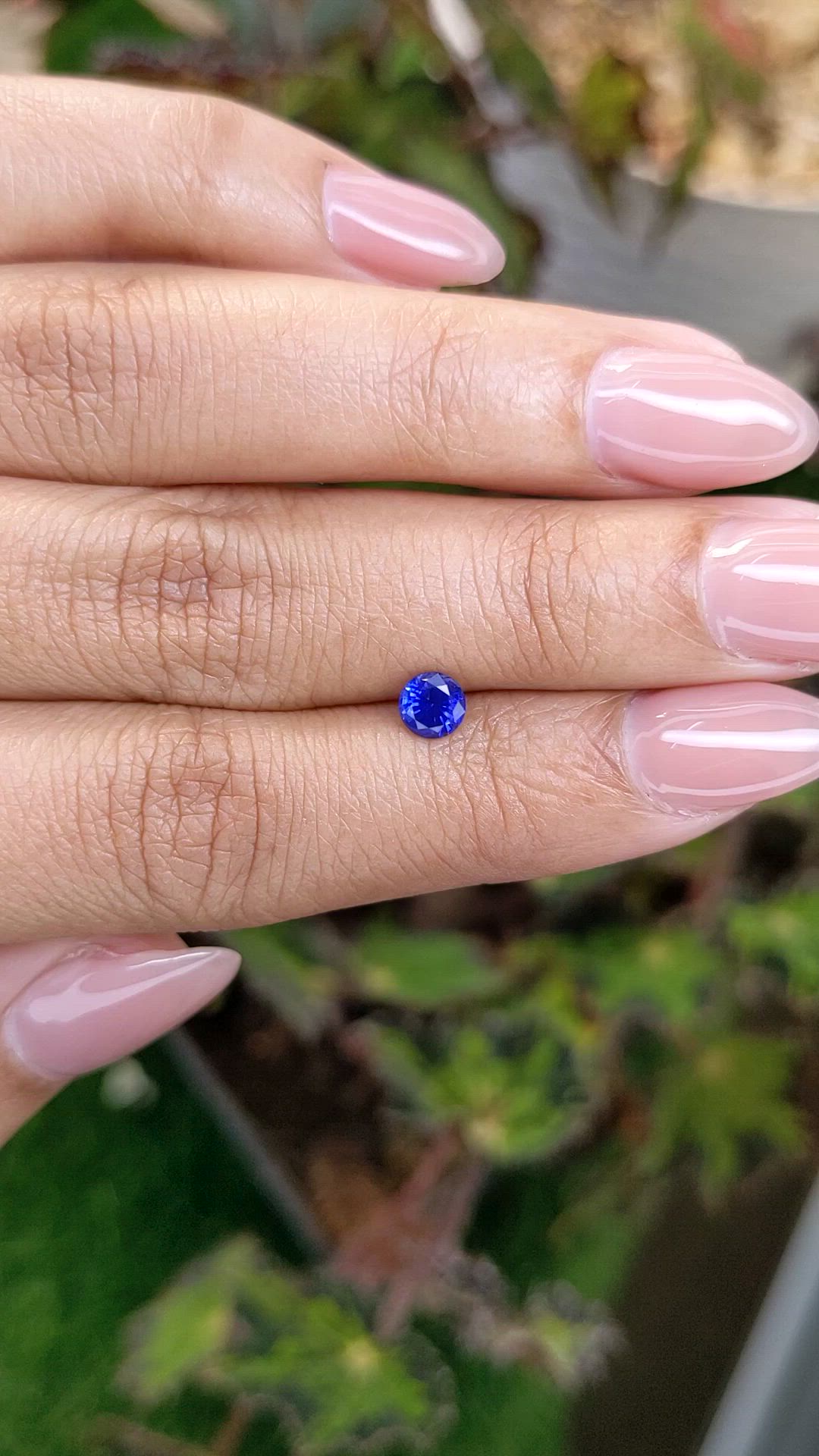 0.58 Ct. Blue Sapphire from Ceylon (Sri Lanka) Size Video