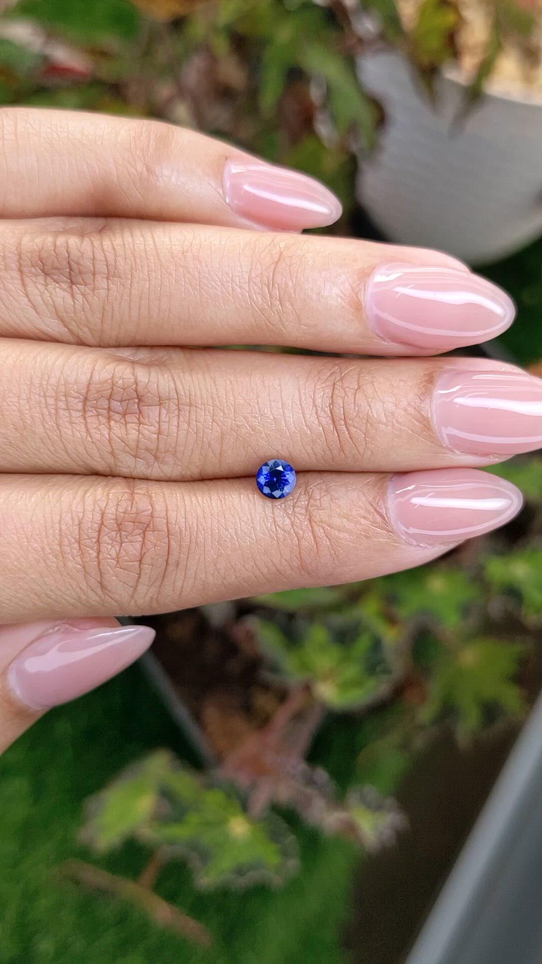 0.60 Ct. Blue Sapphire from Ceylon (Sri Lanka) Size Video