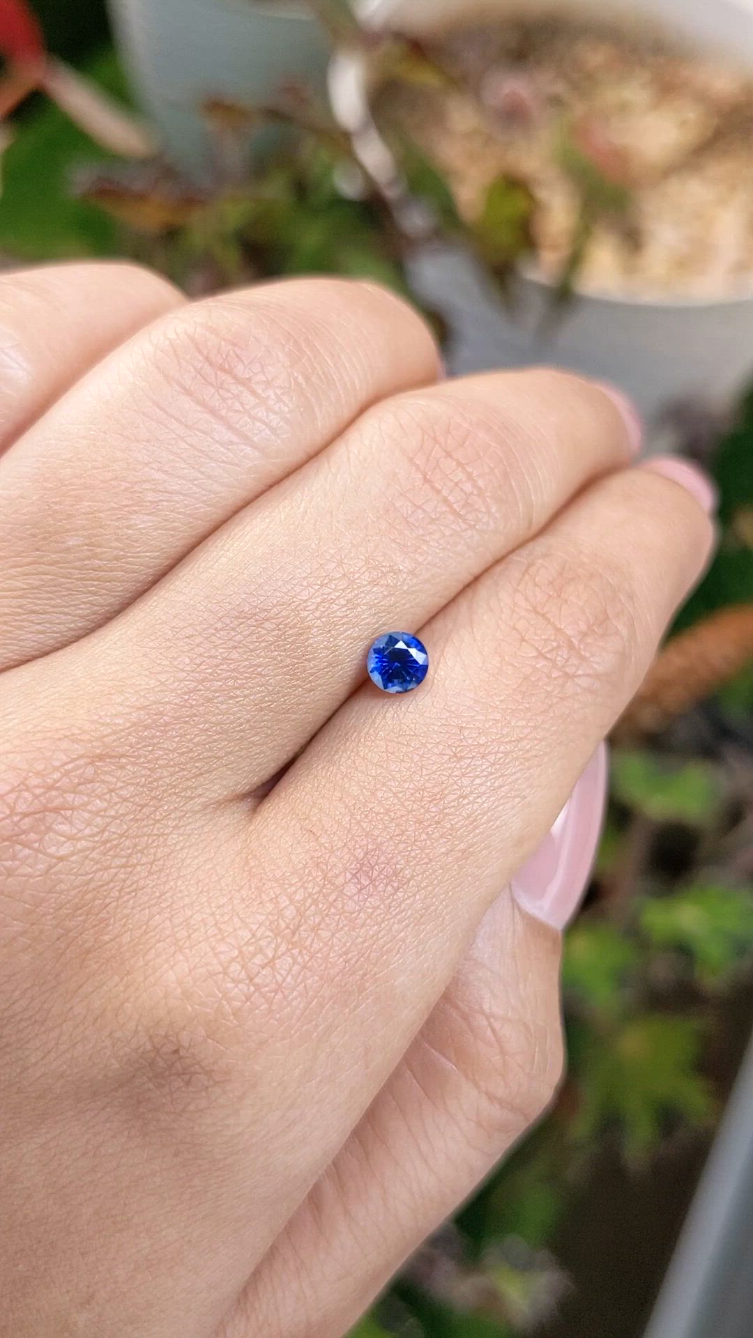 0.60 Ct. Blue Sapphire from Ceylon (Sri Lanka) Size Video
