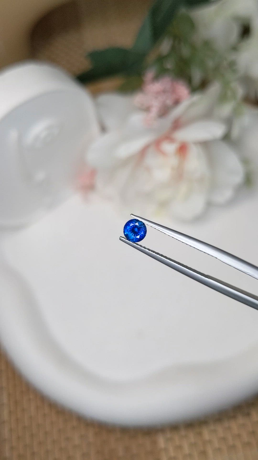 0.60 Ct. Blue Sapphire from Ceylon (Sri Lanka) Size Video