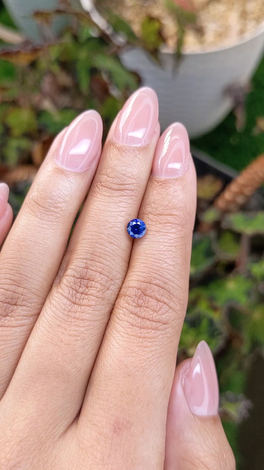 0.60 Ct. Blue Sapphire from Ceylon (Sri Lanka) Size Video
