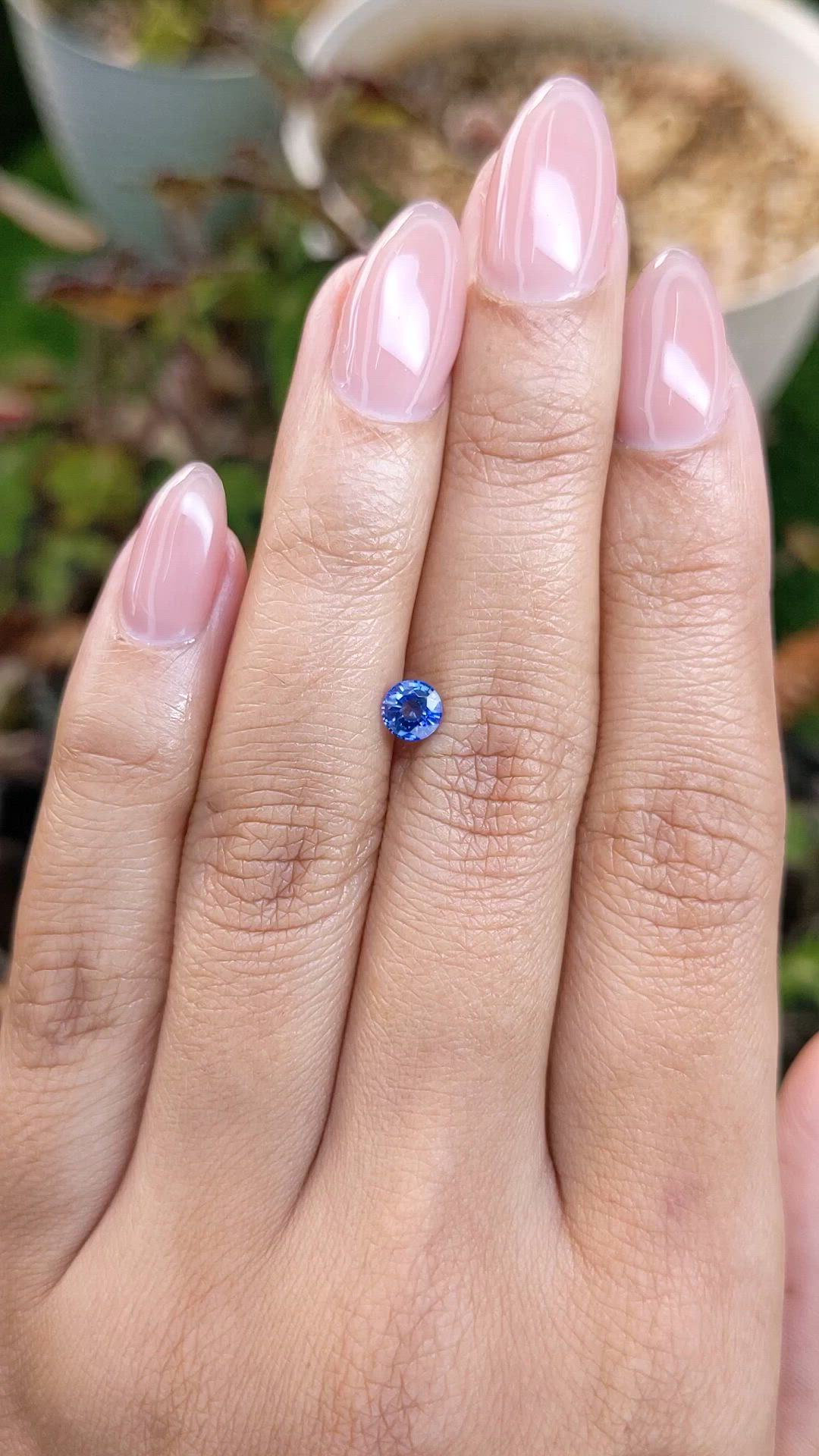 0.62 Ct. Blue Sapphire from Ceylon (Sri Lanka) Size Video