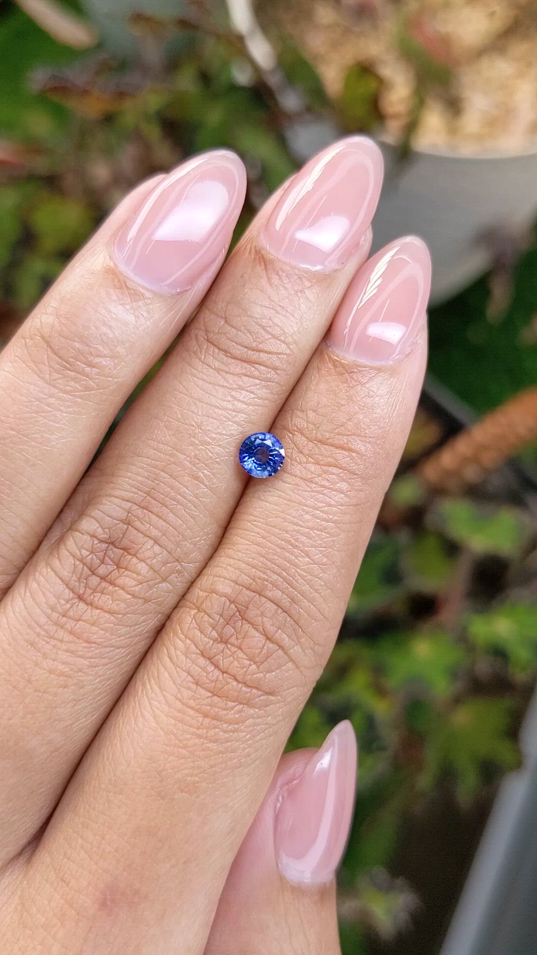 0.62 Ct. Blue Sapphire from Ceylon (Sri Lanka) Size Video