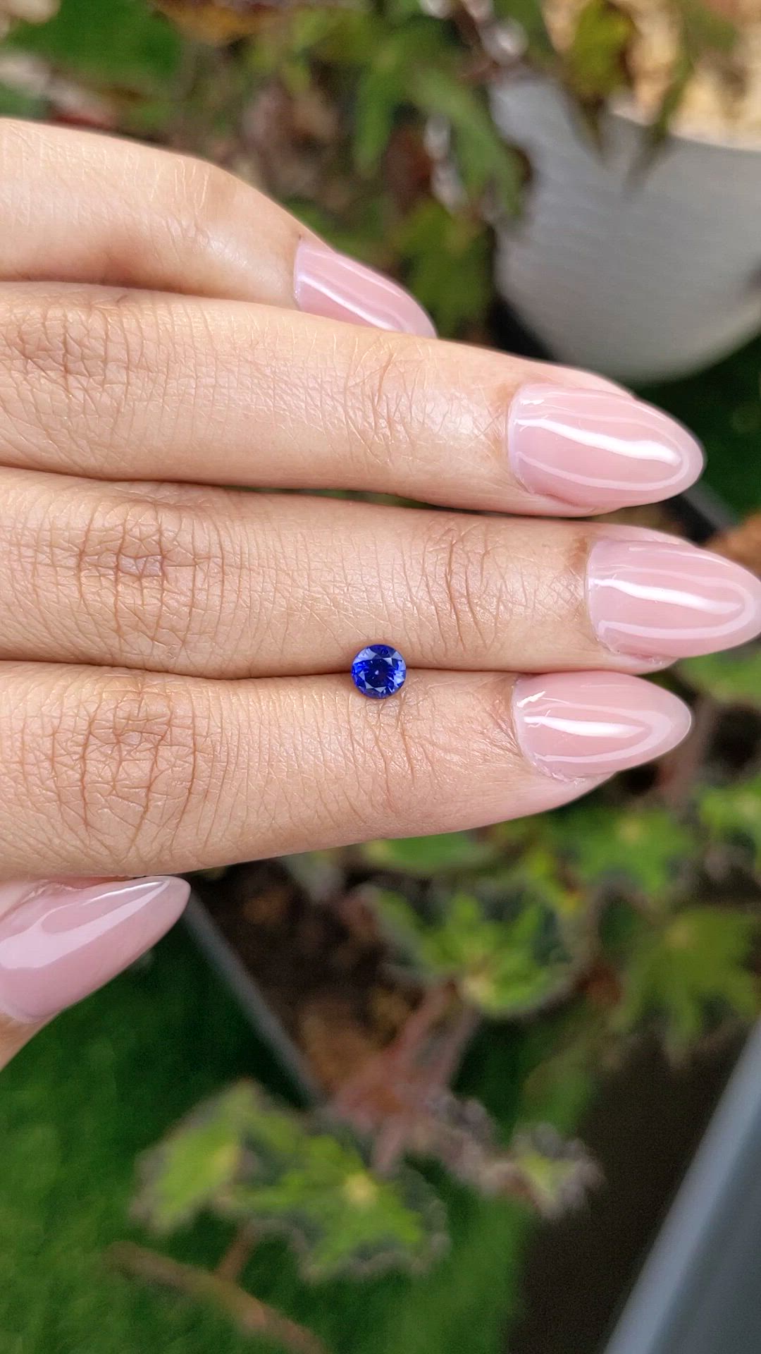 0.47 Ct. Blue Sapphire from Ceylon (Sri Lanka) Size Video