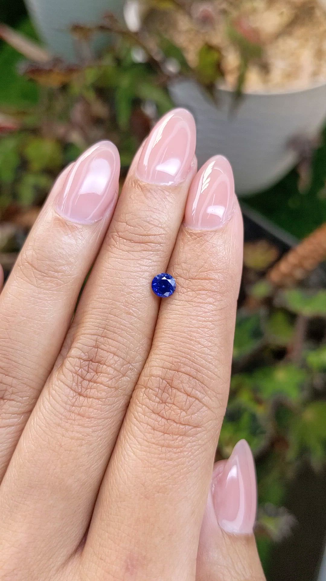 0.47 Ct. Blue Sapphire from Ceylon (Sri Lanka) Size Video