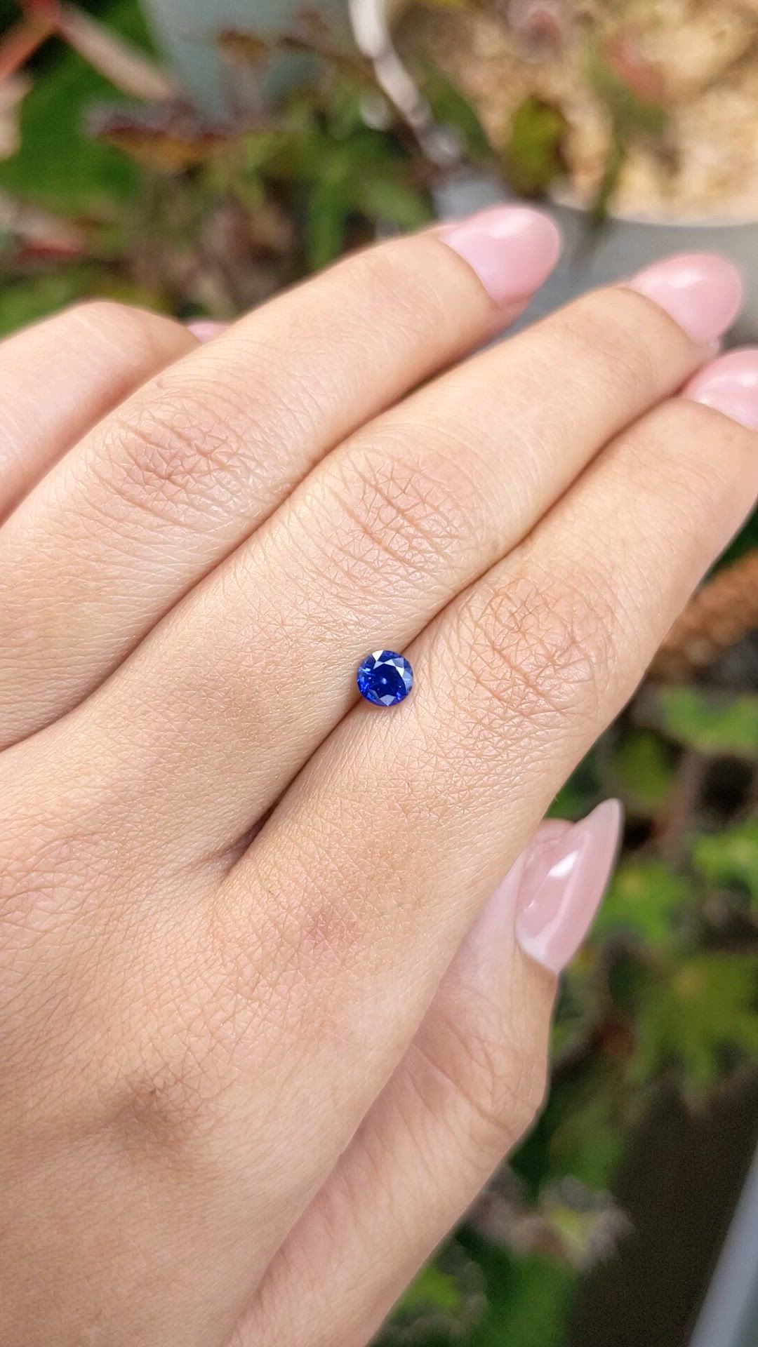 0.47 Ct. Blue Sapphire from Ceylon (Sri Lanka) Size Video