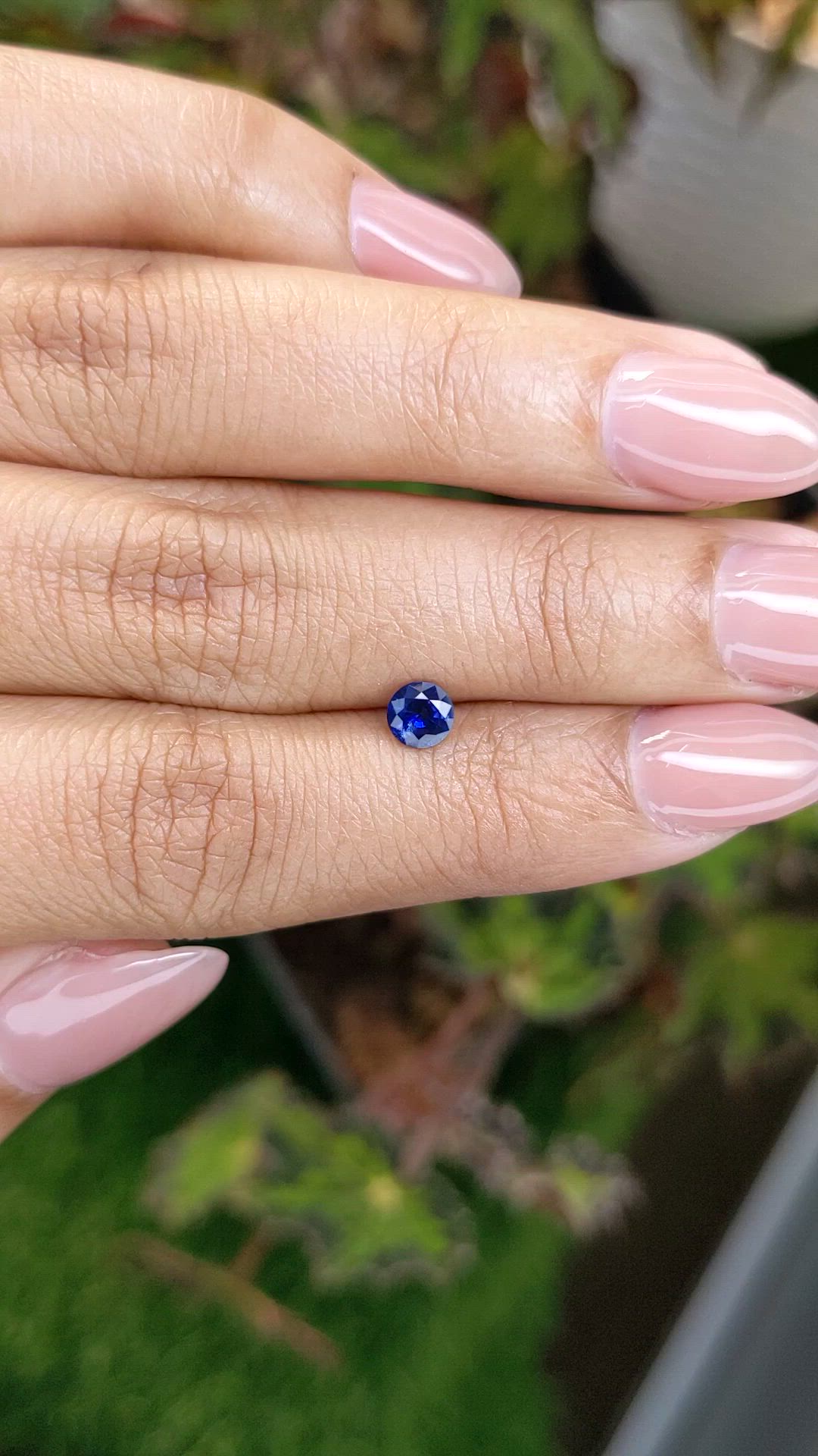0.47 Ct. Blue Sapphire from Ceylon (Sri Lanka) Size Video