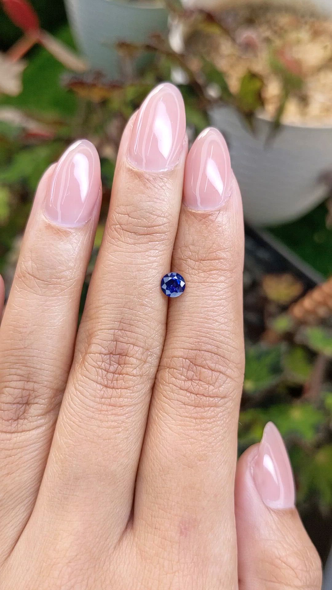 0.47 Ct. Blue Sapphire from Ceylon (Sri Lanka) Size Video
