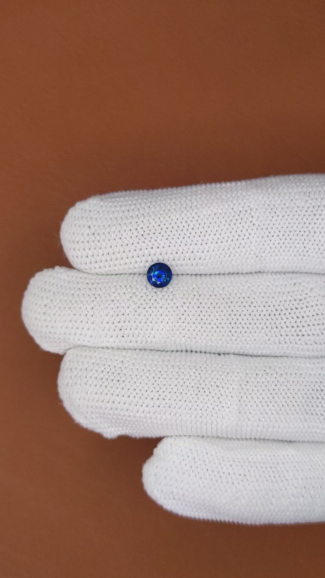0.47 Ct. Blue Sapphire from Ceylon (Sri Lanka) Size Video